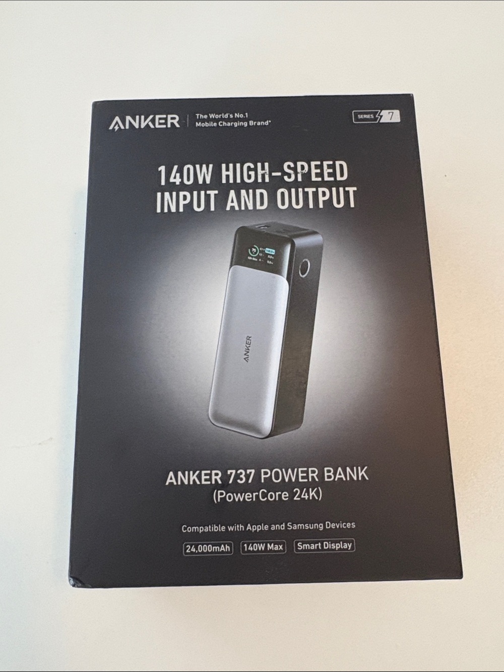 Anker 737 Power Bank - Silver and Black powercore 24k 140w output